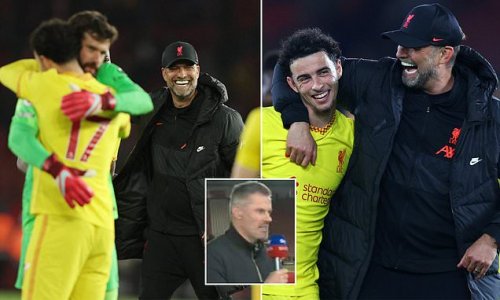 'It is all down to that man': Jamie Carragher hails 'very special' Jurgen Klopp after Liverpool manager's changes pay off in Southampton win to keep alive bid for an unprecedented quadruple