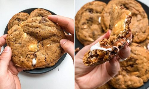 Baker sets mouths watering with her remarkably simple recipe for S'MORES cookies