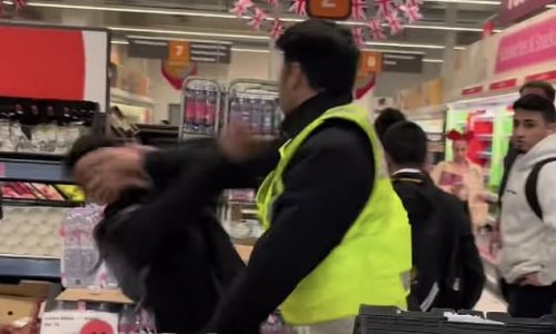 Sainsbury's security guard punches boy, 12, in the face after accusing him of stealing from the supermarket's shelves