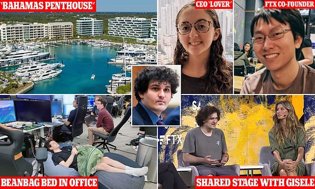 Inside the very millennial life of 'bankrupt' FTX founder Sam Bankman-Fried:  Teetotal vegan gamer, 30, who claims to sleep four hours a night on a  BEANBAG in his Bahamas penthouse that is
