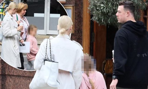 PICTURE EXCLUSIVE: Strictly's Nadiya Bychkova takes daughter Mila, 5, for family lunch with her new man Kai Widdrington and her mother Larisa