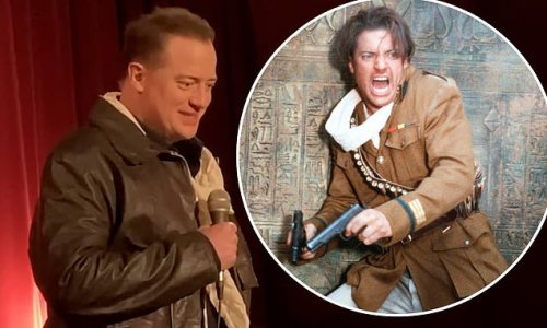 'I am proud to stand before you tonight': Brendan Fraser surprises fans as he crashes a London screening of The Mummy while dressed like his iconic character from the movie trilogy