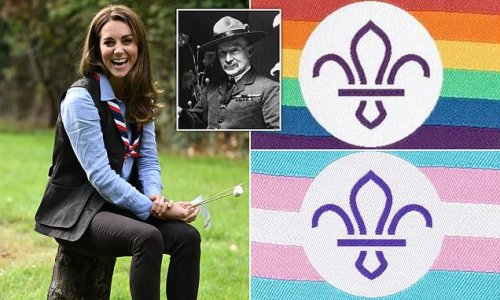 Scout Association faces backlash over new 'trans fun' badge for members as young as four years old which have been slammed as 'inappropriate'