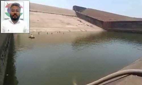 Indian official who drained 2MILLION litres of water from reservoir over three days in search for mobile phone he dropped while taking a selfie is suspended
