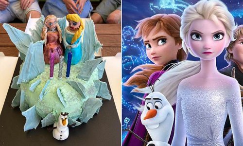 Mum attempts a DIY Frozen-themed birthday cake for her three-year-old daughter only for things take a turn for the worse: 'They look like zombies'