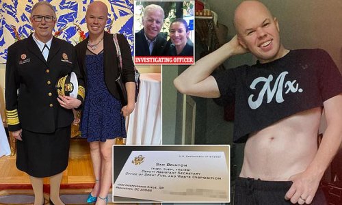 Biden's non-binary nuclear waste guru used Vera Bradley bag for a month after stealing it from airport and unpacking female victim's clothes - but claims it was an ACCIDENT: Keeps job despite being charged - as White House says NOTHING
