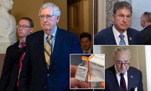 Senate Republicans kill Democrats' bid to cap insulin prices at $35 as marathon vote-a-rama on $740billion Schumer-Manchin deal continues