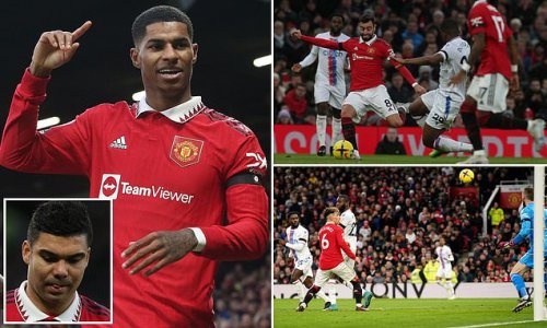 Man United 2-1 Crystal Palace: Erik ten Hag's side hang on for three crucial points after Casemiro was sent off for grabbing Will Hughes by the throat after Bruno Fernandes and Marcus Rashford netted