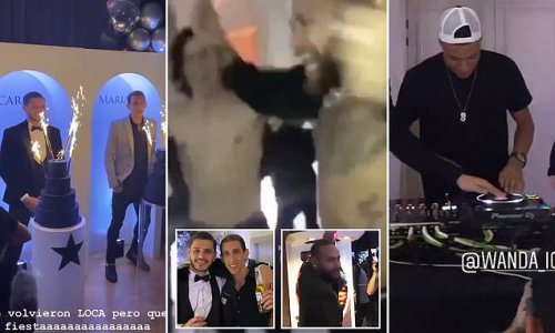 Inside the lavish birthday party thrown by PSG stars Edinson Cavani, Mauro Icardi and Angel Di Maria
