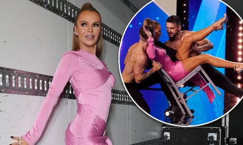 Amanda Holden Stuns In A Leggy Pink Minidress As She Gets Flustered After A Very Racy Lap Dance