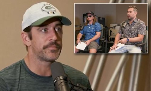'I don't find that funny': Fuming Aaron Rodgers bites back at a joke about 'how many grandmothers he's killed' with his anti-vax stance on COVID in a VERY awkward Barstool Sports interview segment