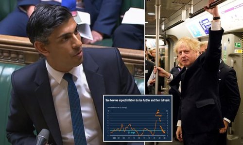 Rishi dismisses Tory calls for immediate tax cuts as Boris says cost-of-living crisis is just a 'choppy period' - despite fears figures tomorrow will show inflation hitting an 40-YEAR high of 9.1%