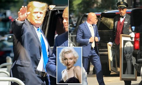 Marilyn seduces another president! Trump leaves with art of sex siren