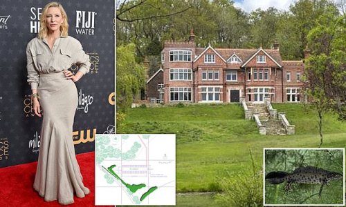 EXCLUSIVE: Eco-conscious Cate Blanchett's plans to install 90 solar panels at her £5million Sussex mansion might be scuppered by the presence of great crested newts