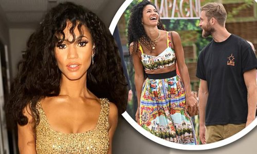 'Life's too short, just have fun': Vick Hope reveals she's the 'happiest I've ever been' after getting engaged to Calvin Harris following whirlwind five-month romance