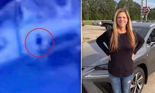 Surveillance footage captures missing Texas middle school teacher getting out of her Lexus SUV in New Orleans - amid fears 'confused' mother-of-three has 'wandered into the Mississippi River in a delirious state'