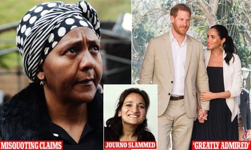Nelson Mandela's 'mortified' granddaughter slams Australian newspaper over Harry and Meghan article claiming it 'twisted' her words to attack a 'woman of colour'
