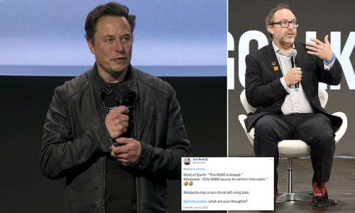 Now Elon Musk takes aim at Wikipedia for thinking about deleting the entry on bombshell Twitter Files Investigation and calls it out for 'non-trivial left-wing bias'