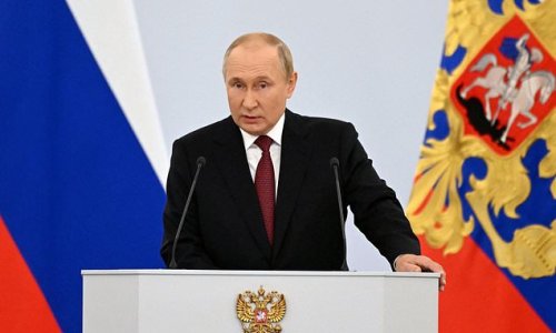BREAKING: Putin says U.S. created PRECEDENT by using nuclear bombs on Japan, accuses 'satanic' West of blowing up Nord Stream pipelines and says he will 'use all power and means' to defend four 'annexed' Ukraine regions in hostile Moscow speech