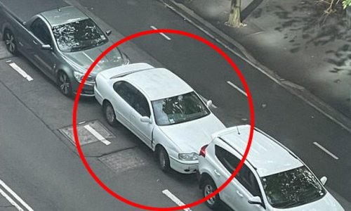 Ridiculous parking fail is caught on camera in Sydney with the motorist damaging two cars while trying to squeeze into the VERY tight spot
