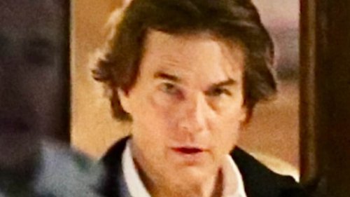 Tom Cruise spotted sprinting through the Natural History Museum in London as he films scenes for...
