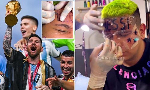 Lionel Messi fan who had the player's name tattooed across his forehead following Argentina's World Cup triumph admits he REGRETS it after he was trolled for being 'stupid'