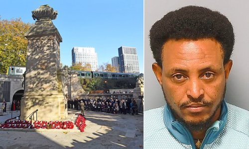 Asylum seeker Deliveroo driver, 34, who tried to rape a woman by World War One memorial in late-night attack is jailed for six years and faces deportation