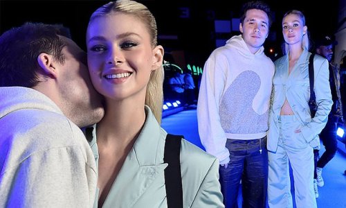 Brooklyn Beckham and Nicola Peltz pack on the PDA as newlyweds at the Dior Men's Spring/Summer 2023 Collection runway show