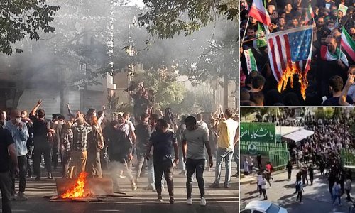 Iran blames AMERICA and Israel for riots over the death of a woman arrested by 'morality police' for failing to wear hijab correctly