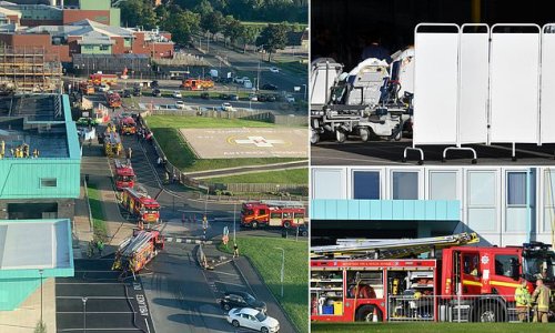 Patients and staff are evacuated from hospital as fire breaks out at A&E department