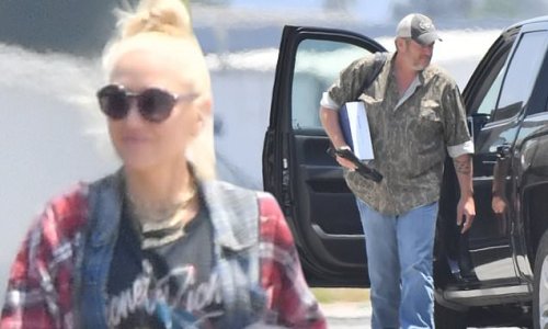 Gwen Stefani and husband Blake Shelton dress casually for flight from LA to sprawling Ten Points Ranch in Oklahoma... days after country star wrapped 23 season run on The Voice