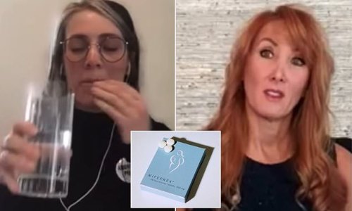 'Pregnant' pro-choice activist takes abortion pill on LIVE TV