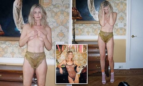 Paulina Porizkova Poses Topless In Lace Panties In Vogue Cs Photos Flipboard