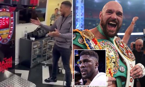 'I can't believe it's not gone to 999': Former world heavyweight champion Anthony Joshua is shocked that he did not beat rival Tyson Fury's record score on punching machine
