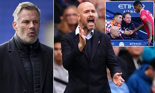 Jamie Carragher hits out at 'laughable' criticism of Erik ten Hag after Man United boss snubbed Cristiano Ronaldo during Manchester derby mauling... as pundit insists Rashford WAS 'the better option'