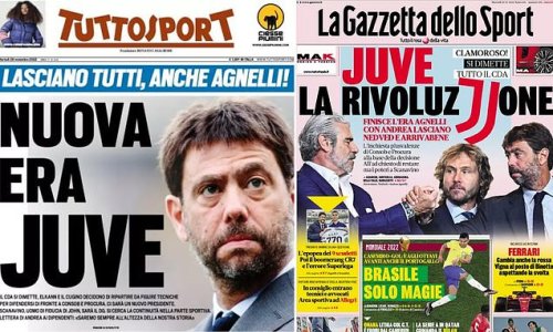 'They all leave... even Agnelli!': Italian media react to stunning resignations at Juventus, with president leading mass exodus amid false accounting charges... as the Serie A giants prepare for a 'new era' behind the scenes