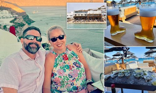Yet ANOTHER American couple get ripped off at 'worst restaurant in Greece': Two beers, two cocktails and a dozen oysters come in at $560 - and 'hulking' waiters surrounded them and made them pay it