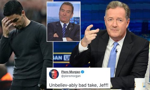 'Unbelievably bad take, Jeff!' Piers Morgan and Sky Sports presenter Stelling involved in Twitter spat as TV host is challenged on his view Arsenal manager Mikel Arteta should be SACKED after potentially missing out on Champions League football
