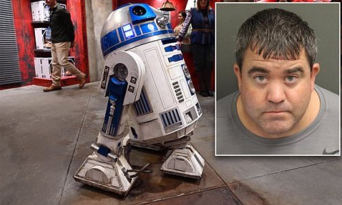 Florida man, 44, is arrested after admitting to stealing items from Disney resorts, including a $10,000 'R2-D2' statue - but claims it was because he had applied to be a security guard and wanted to expose gaps in the company's security system