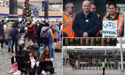 Railway workers threaten to strike over CHRISTMAS: Millions of passengers could be stranded as militant union bosses pledge to 'get creative' with more walkouts over the festive period