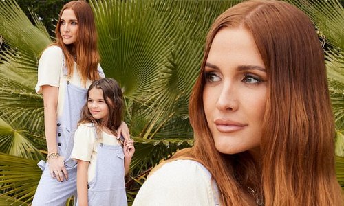EXCLUSIVE: Ashlee Simpson, 38, poses with mini-me daughter Jagger, seven, for collaboration as she says she loves MATCHING clothes with her child