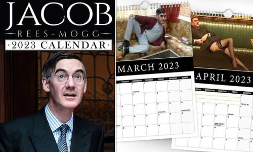The perfect stocking filler? £13.95 Jacob Rees-Mogg calendar including a mocked up picture of the Tory MP in suspenders proves a surprise hit with Christmas shoppers