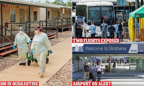 Brisbane Airport on alert after two passengers test positive for Covid