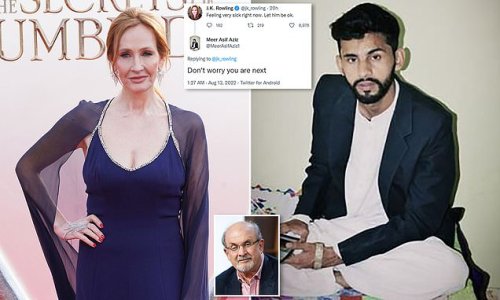 'We stand with her': Harry Potter film studio Warner Bros condemns death threat against JK Rowling as police launch probe after Iran-supporting extremist tweeted 'you are next' in response to her support for stabbed Salman Rushdie