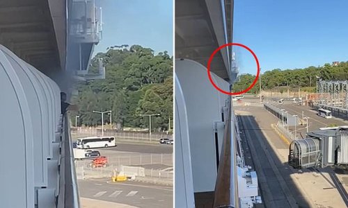 Fire breaks out on cruise ship docked in Sydney Harbour with 600 passengers evacuated