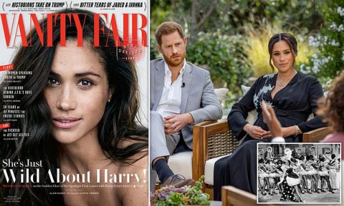 Meghan Markle raged at Vanity Fair's cover featuring her when she began dating Harry - claiming it's RACIST to say she's 'wild' about him because Judy Garland song 'I'm Just Wild About Harry' used blackface dancers in 1939, new book claims