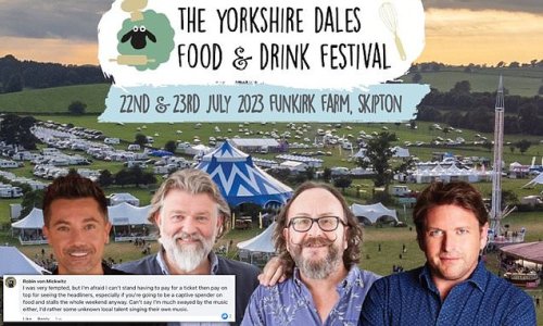 Food and drink festival slammed for charging eye-watering fee to watch Gino D'Acampo, James Martin, and The Hairy Bikers cook – on top of the ticket price