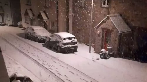 Storm Nelson arrives in UK with snow hitting Devon
