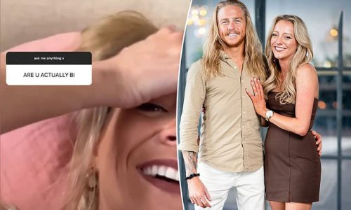 Married At First Sight's Lyndall Grace announces she is bisexual and reveals she sleeps underneath a poster of Miley Cyrus' bare bottom: 'I thought it was pretty obvious'