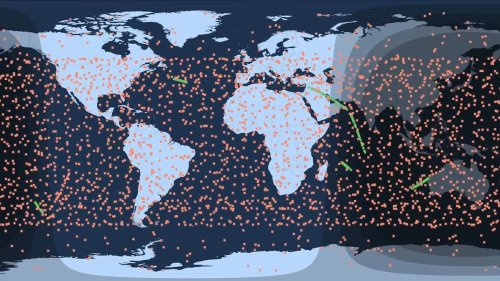 Elon Musk's satellites litter the heavens as astonishing video shows how 5,000 Starlink aircraft are whizzing around the Earth and 'will soon outnumber the stars'